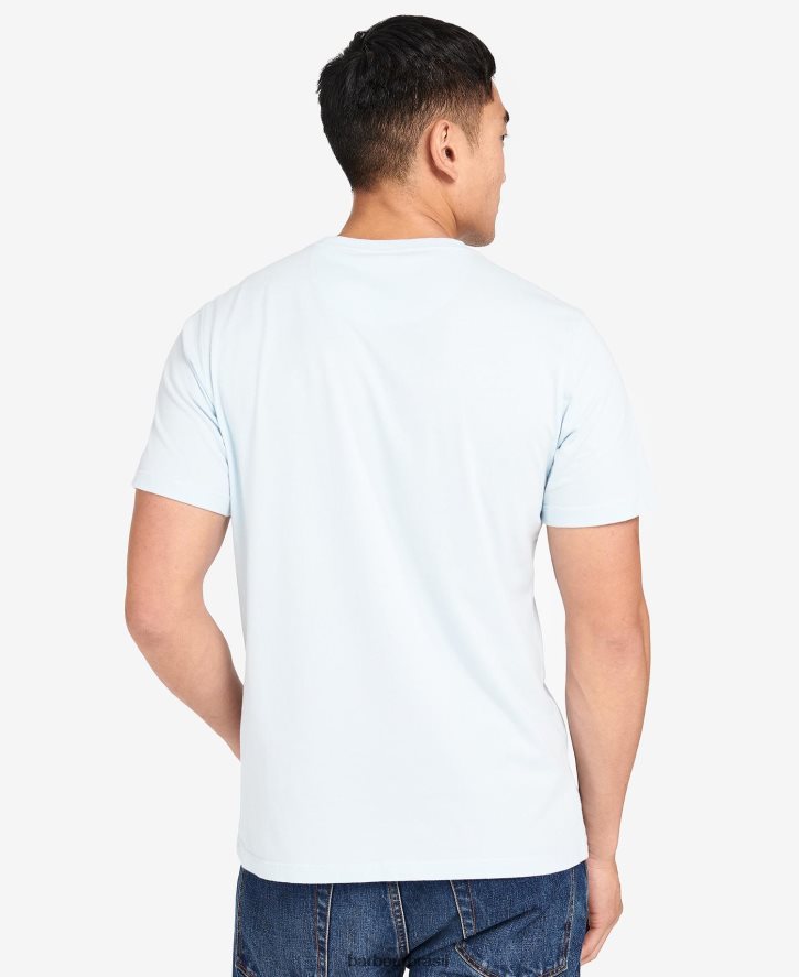roupas Barbour camiseta gráfica barry insígnia azul homens NH4442967