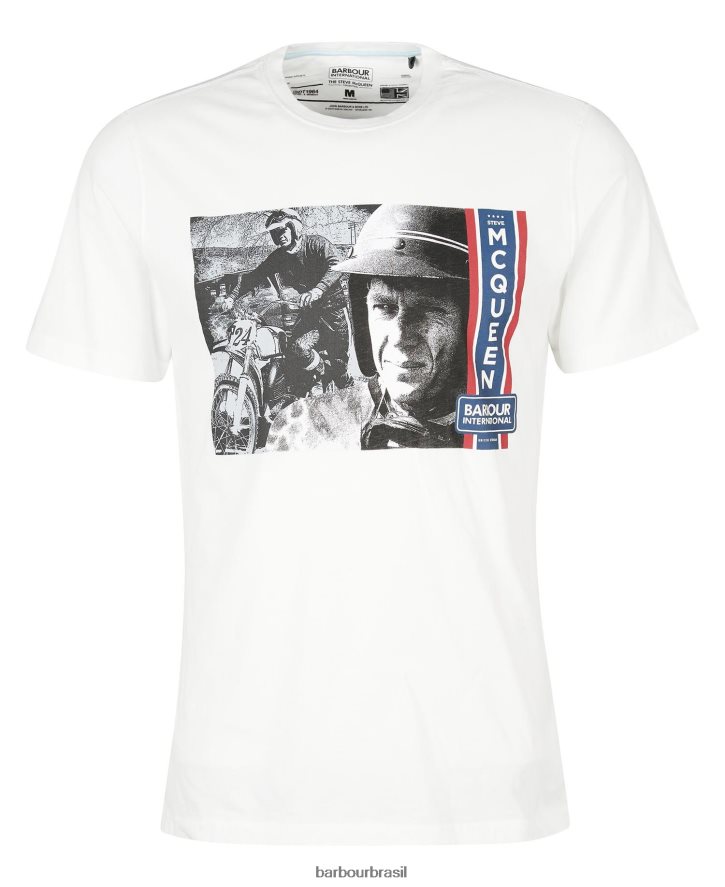 roupas Barbour camiseta gráfica harris céu pálido homens NH4442969