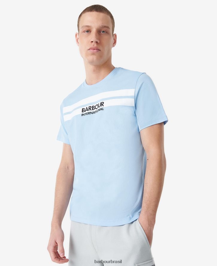 roupas Barbour camiseta highside azul desbotado homens NH4442873