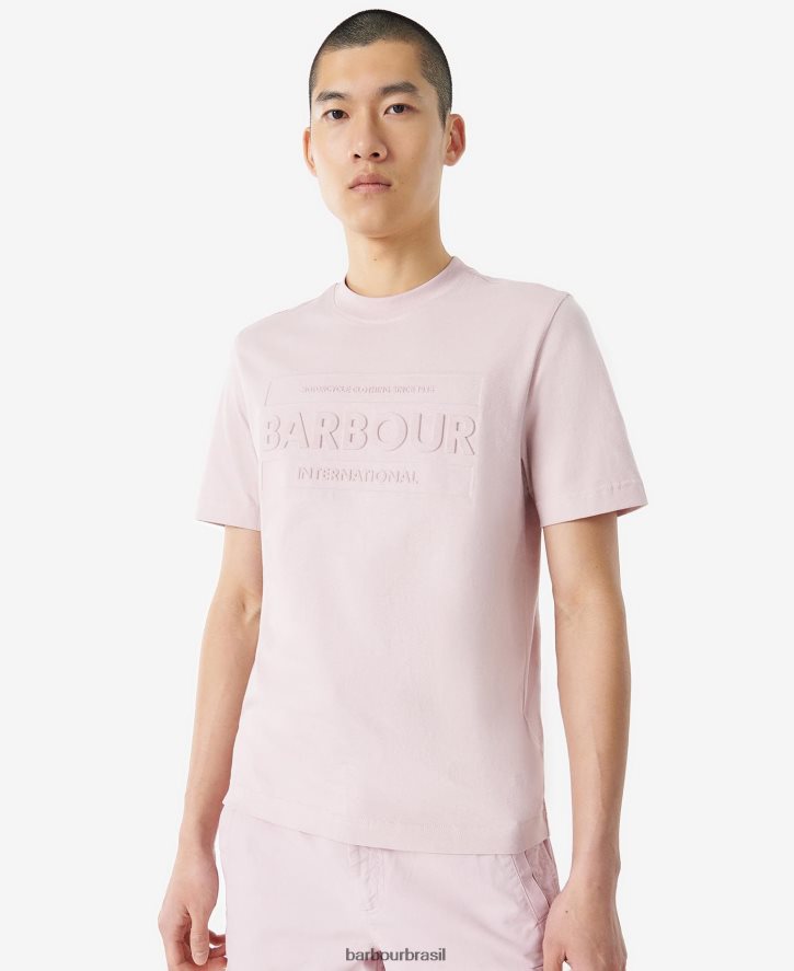 roupas Barbour camiseta inclinada rosa crepúsculo homens NH4442825