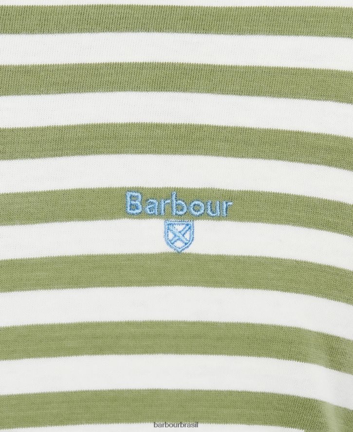 roupas Barbour camiseta listrada cais marinha homens NH4442823