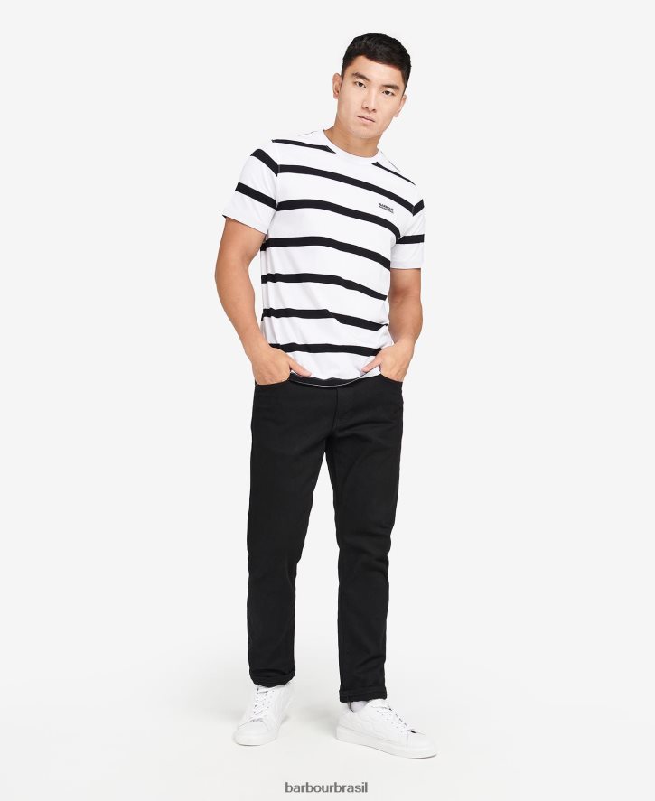 roupas Barbour camiseta listrada cobain horizonte azul homens NH4442913