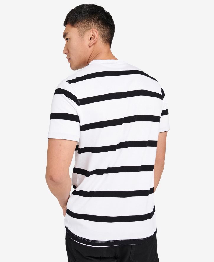 roupas Barbour camiseta listrada cobain horizonte azul homens NH4442913