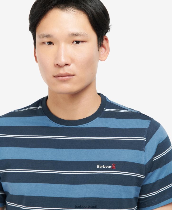 roupas Barbour camiseta listrada kendray sussurro branco homens NH4442819