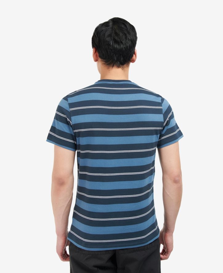 roupas Barbour camiseta listrada kendray sussurro branco homens NH4442819