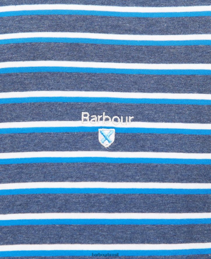 roupas Barbour camiseta listrada ponte Margarida cinzenta homens NH4442889