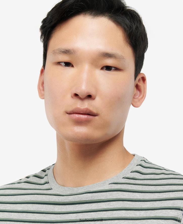 roupas Barbour camiseta listrada ponte Margarida cinzenta homens NH4442934