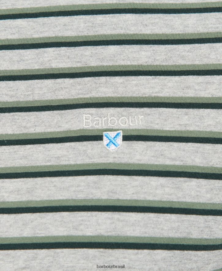 roupas Barbour camiseta listrada ponte Margarida cinzenta homens NH4442934