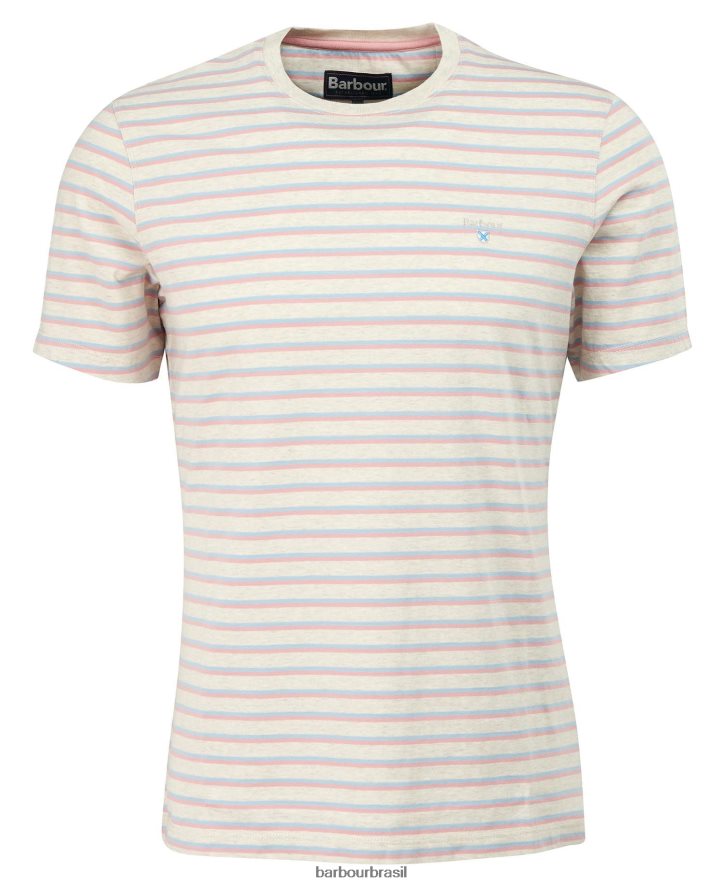 roupas Barbour camiseta listrada ponte Margarida cinzenta homens NH4442939