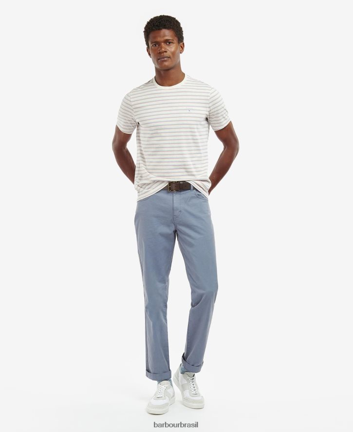 roupas Barbour camiseta listrada ponte Margarida cinzenta homens NH4442939
