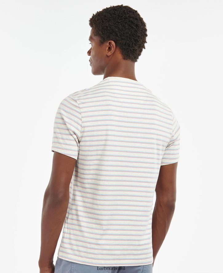 roupas Barbour camiseta listrada ponte Margarida cinzenta homens NH4442939