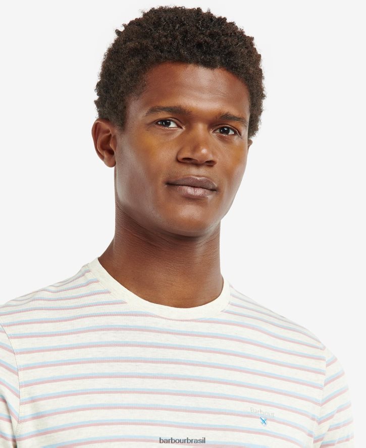 roupas Barbour camiseta listrada ponte Margarida cinzenta homens NH4442939