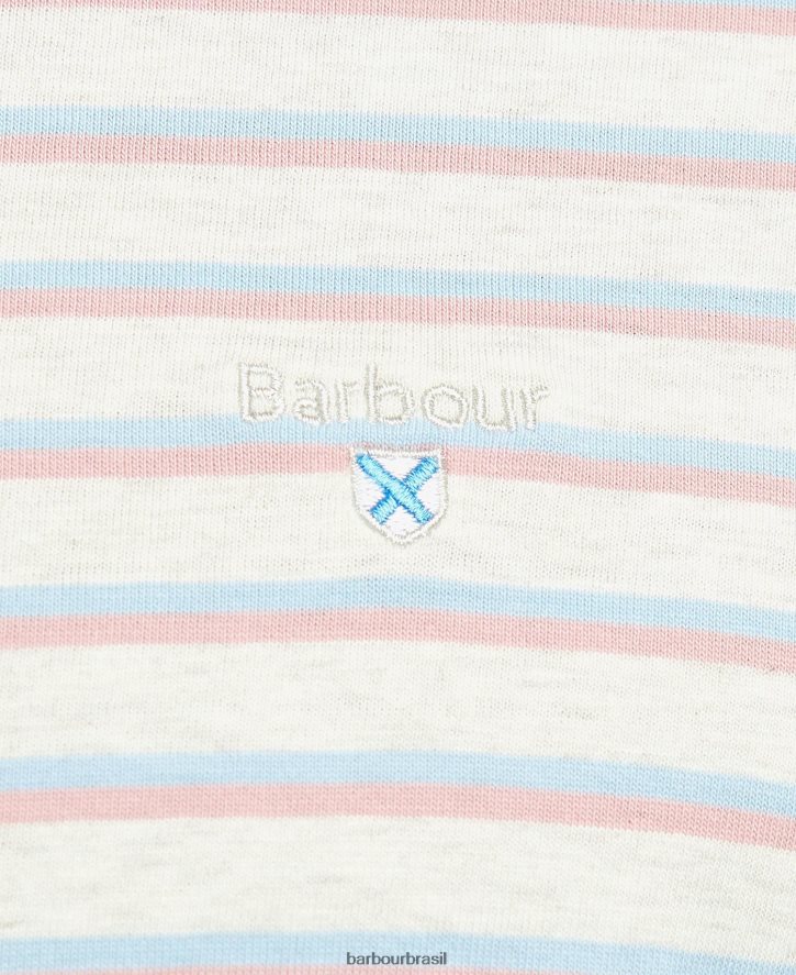 roupas Barbour camiseta listrada ponte Margarida cinzenta homens NH4442939
