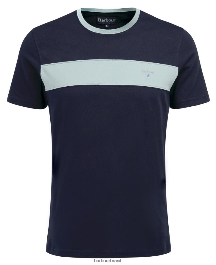 roupas Barbour camiseta painel steaford branco clássico homens NH4442763