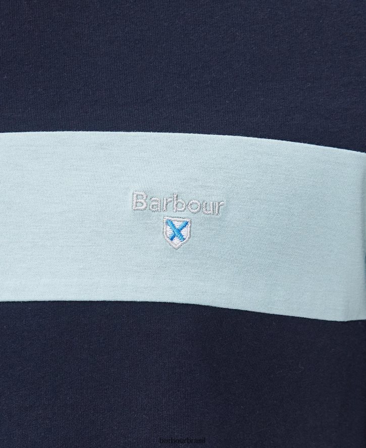 roupas Barbour camiseta painel steaford branco clássico homens NH4442763