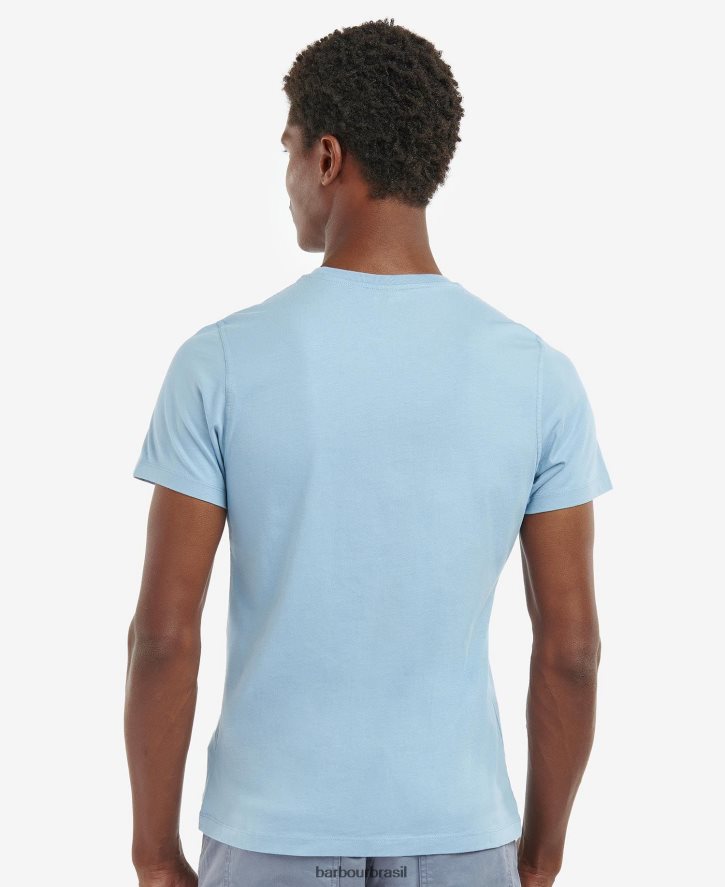 roupas Barbour camiseta satley com estampa gráfica azeitona branqueada homens NH4442904