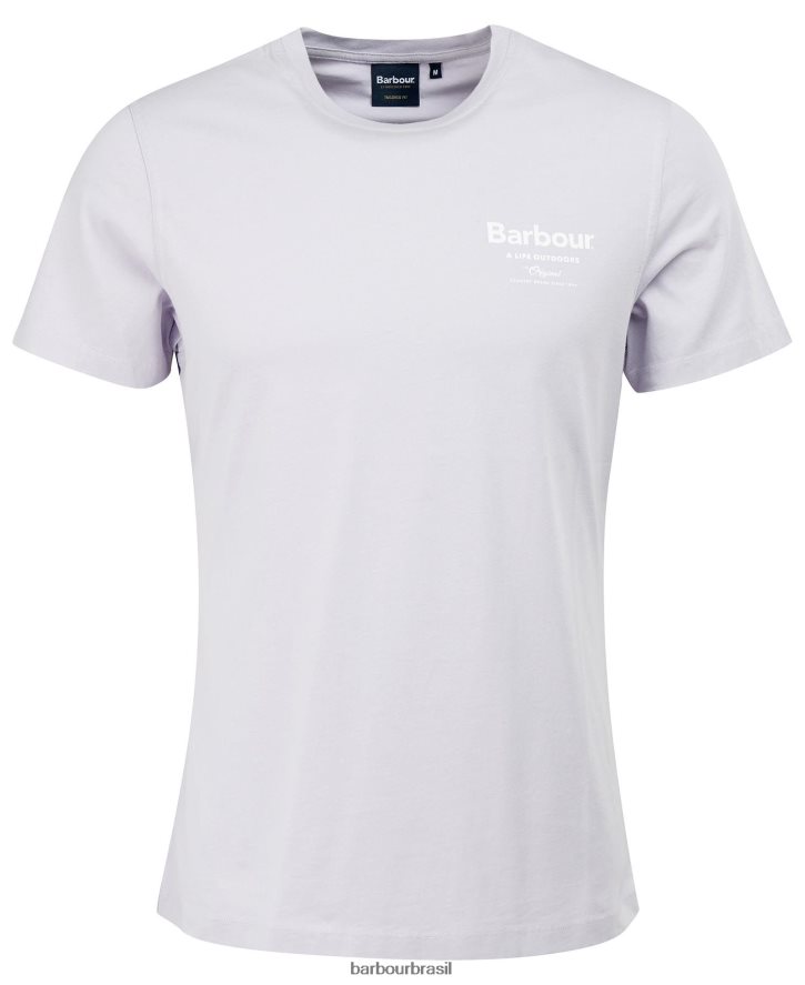 roupas Barbour camiseta satley com estampa gráfica azeitona branqueada homens NH4442964