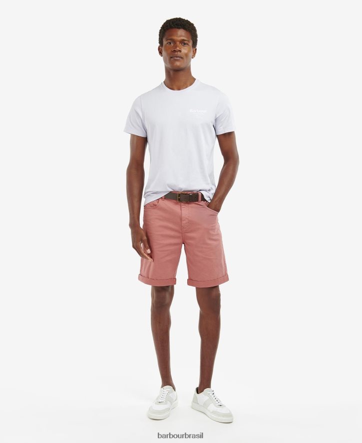 roupas Barbour camiseta satley com estampa gráfica azeitona branqueada homens NH4442964