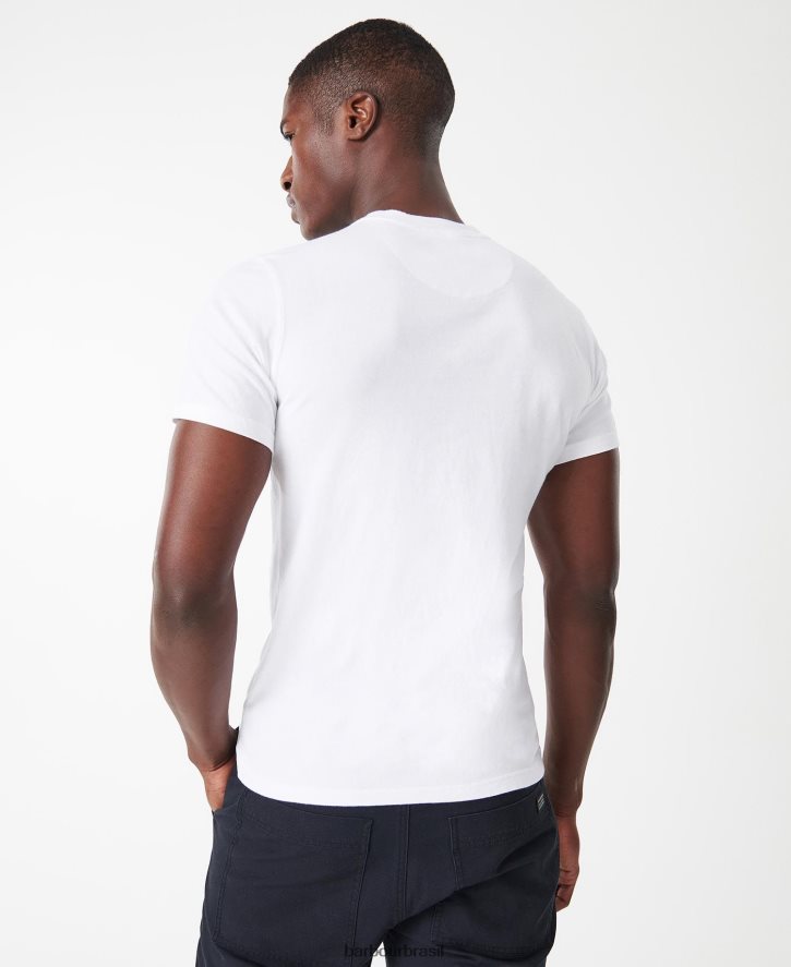 roupas Barbour logotipo pequeno da camiseta internacional laranja intenso homens NH4442799