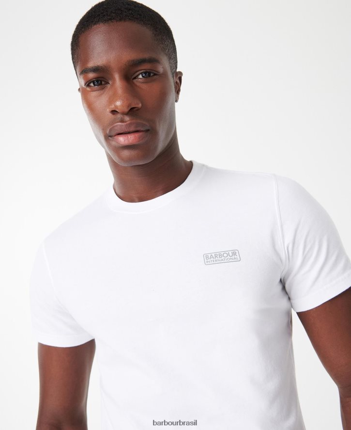 roupas Barbour logotipo pequeno da camiseta internacional laranja intenso homens NH4442799