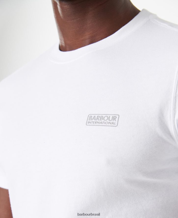 roupas Barbour logotipo pequeno da camiseta internacional laranja intenso homens NH4442799