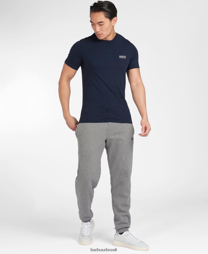 roupas Barbour logotipo pequeno da camiseta internacional preto homens NH4442766