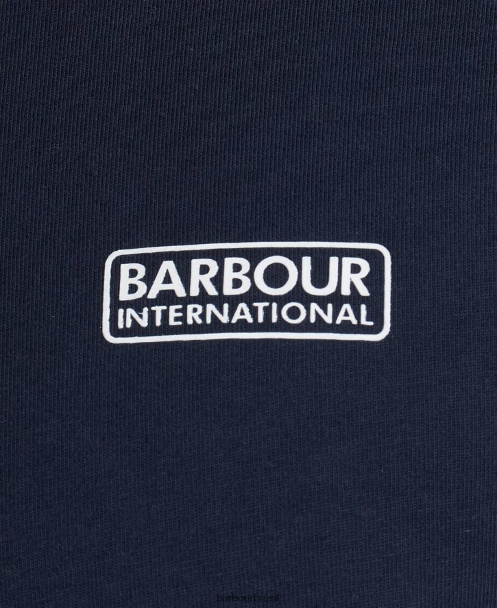 roupas Barbour logotipo pequeno da camiseta internacional preto homens NH4442766