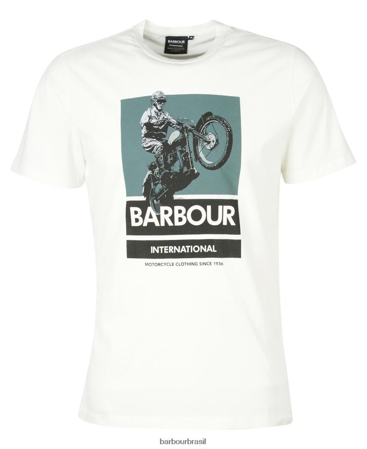 roupas Barbour t-shirt com estampa gráfica archie preto clássico homens NH4442941