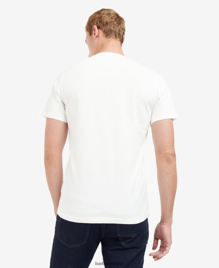 roupas Barbour t-shirt com estampa gráfica archie preto clássico homens NH4442941