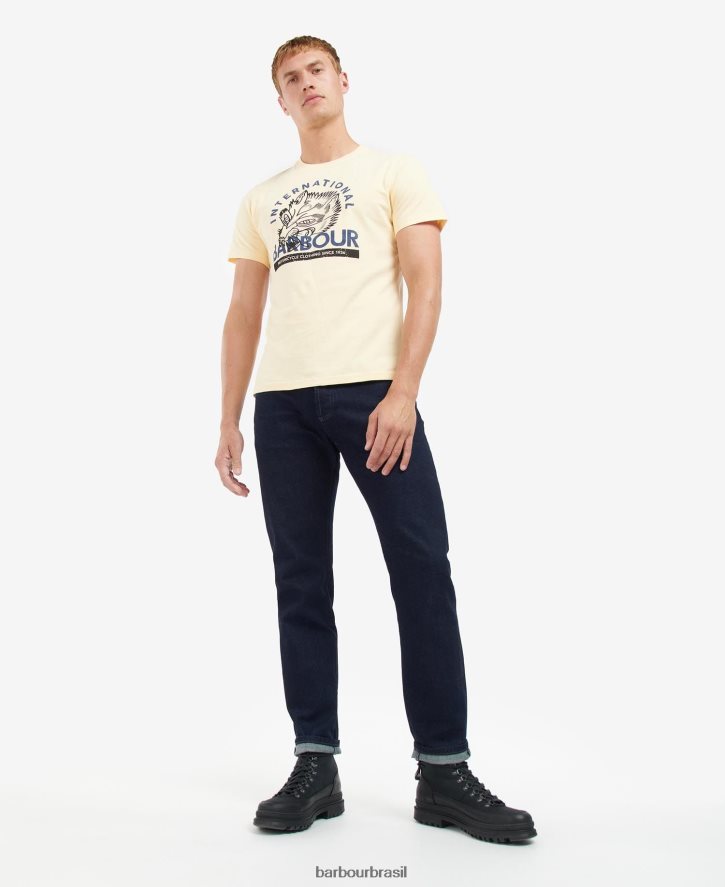 roupas Barbour t-shirt com estampa gráfica thrift céu pálido homens NH4442840