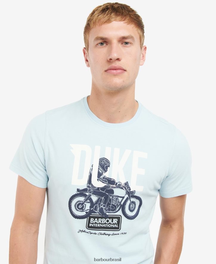 roupas Barbour t-shirt com estampa gráfica thrift céu pálido homens NH4442841