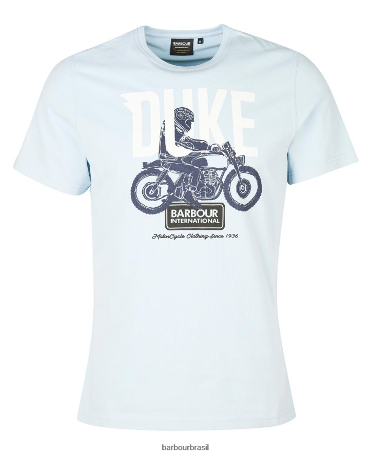 roupas Barbour t-shirt com estampa gráfica thrift céu pálido homens NH4442841