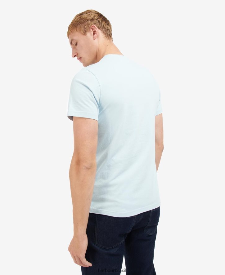 roupas Barbour t-shirt com estampa gráfica thrift céu pálido homens NH4442841