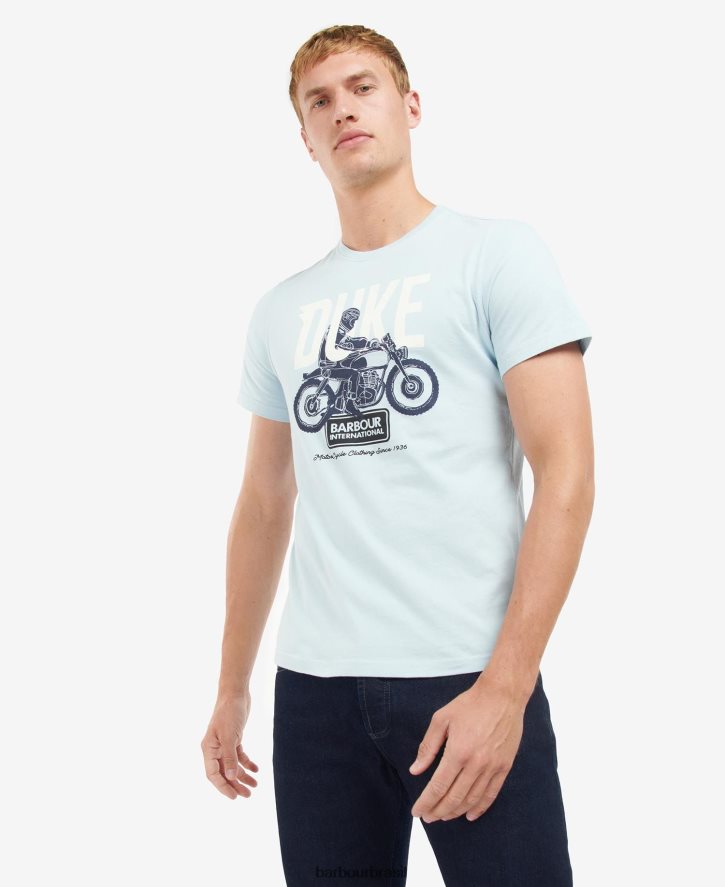 roupas Barbour t-shirt com estampa gráfica thrift céu pálido homens NH4442841