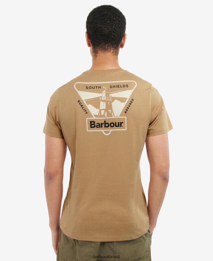 roupas Barbour t-shirt gráfico de farol de rebanho trincheira homens NH4442925