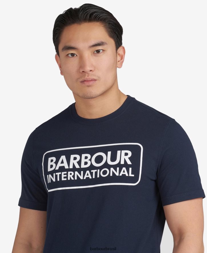 roupas Barbour t-shirt internacional essencial logotipo grande branco homens NH4442896