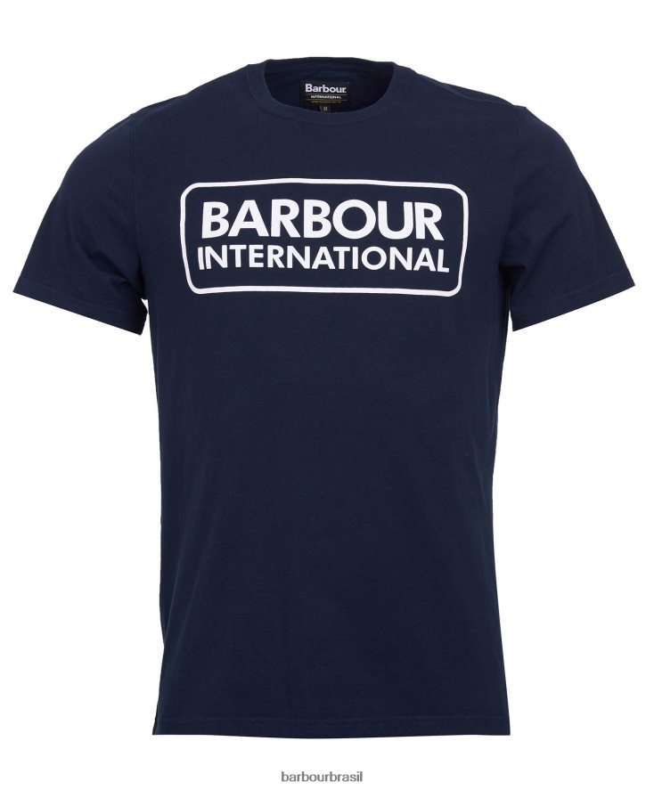 roupas Barbour t-shirt internacional essencial logotipo grande branco homens NH4442896