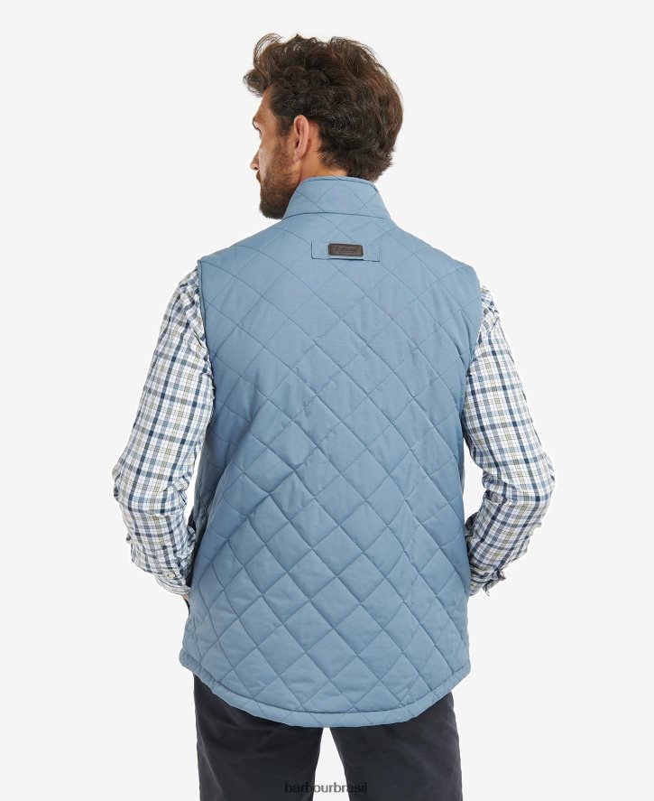 roupas Barbour colete acolchoado de madeira de samambaia marinha homens NH4442265