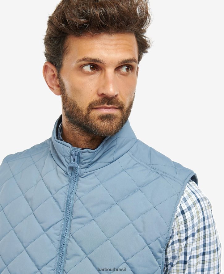 roupas Barbour colete acolchoado de madeira de samambaia marinha homens NH4442265