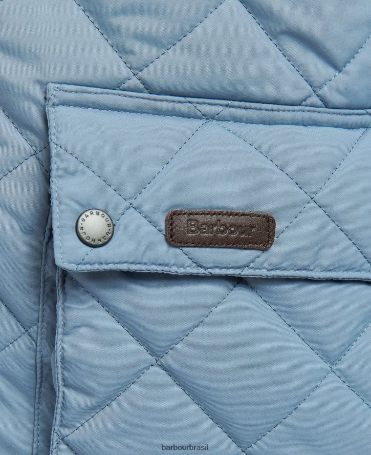 roupas Barbour colete acolchoado de madeira de samambaia marinha homens NH4442265