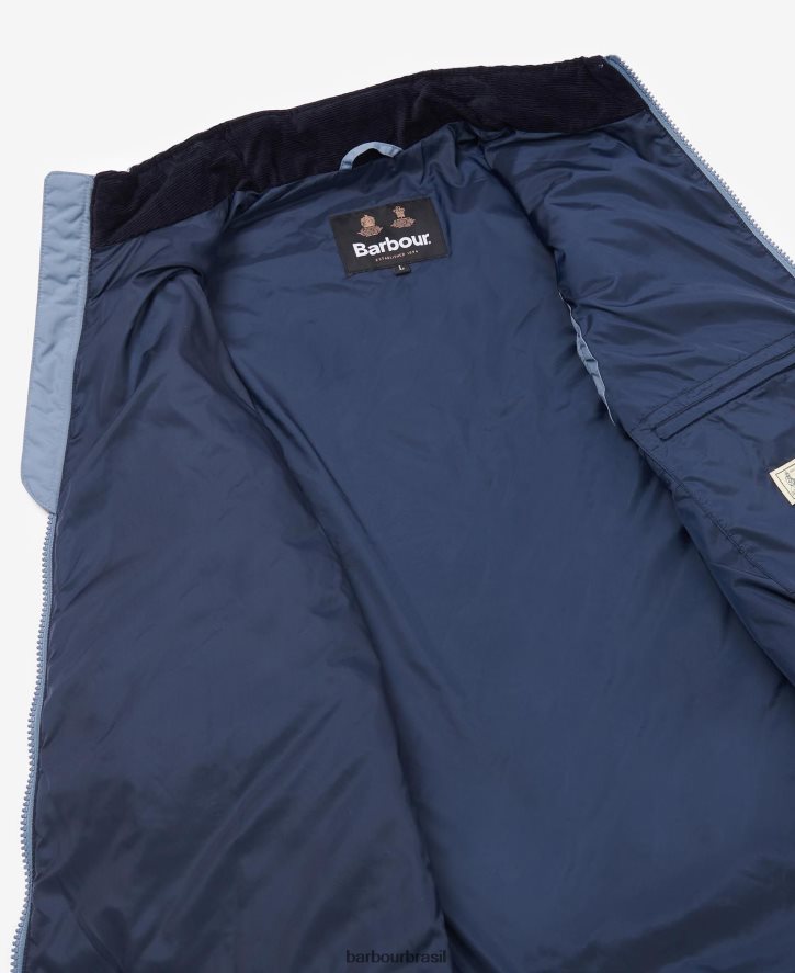 roupas Barbour colete acolchoado de madeira de samambaia marinha homens NH4442265