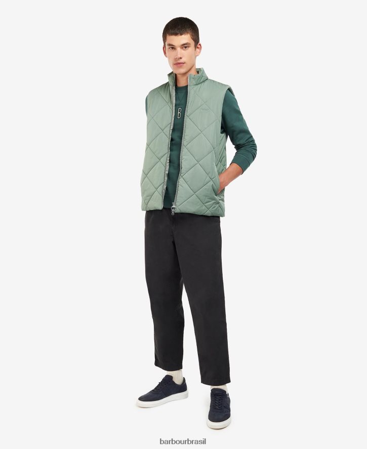 roupas Barbour colete acolchoado finchley marinho clássico homens NH4442244