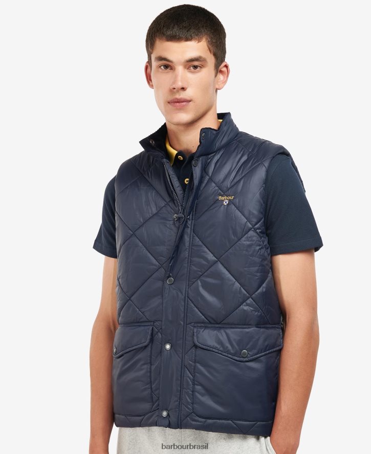roupas Barbour colete acolchoado templeton verde clássico homens NH4442254