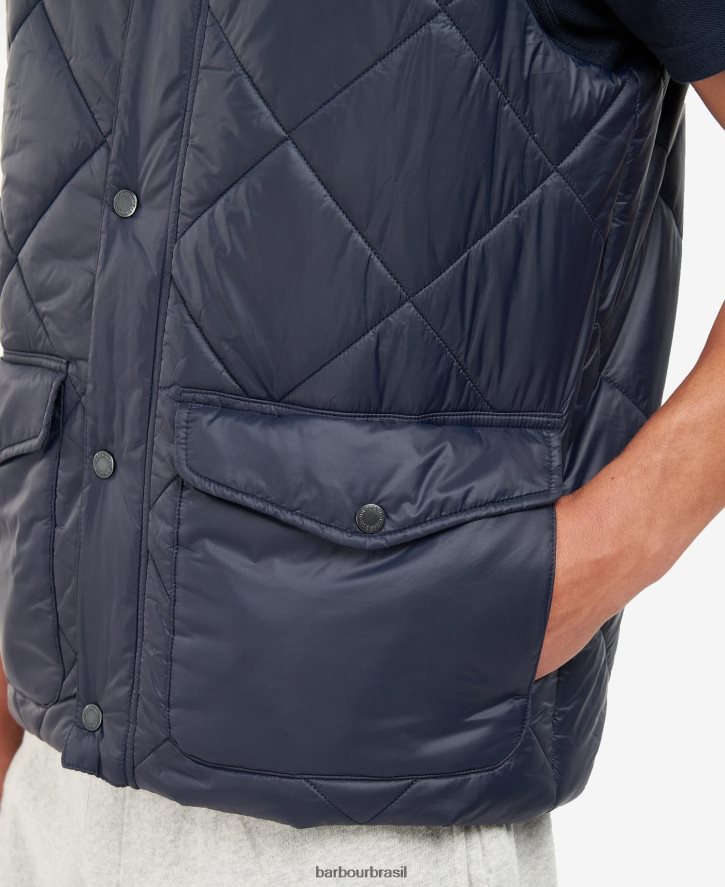 roupas Barbour colete acolchoado templeton verde clássico homens NH4442254