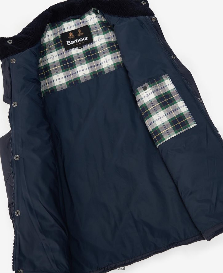 roupas Barbour colete acolchoado templeton verde clássico homens NH4442254