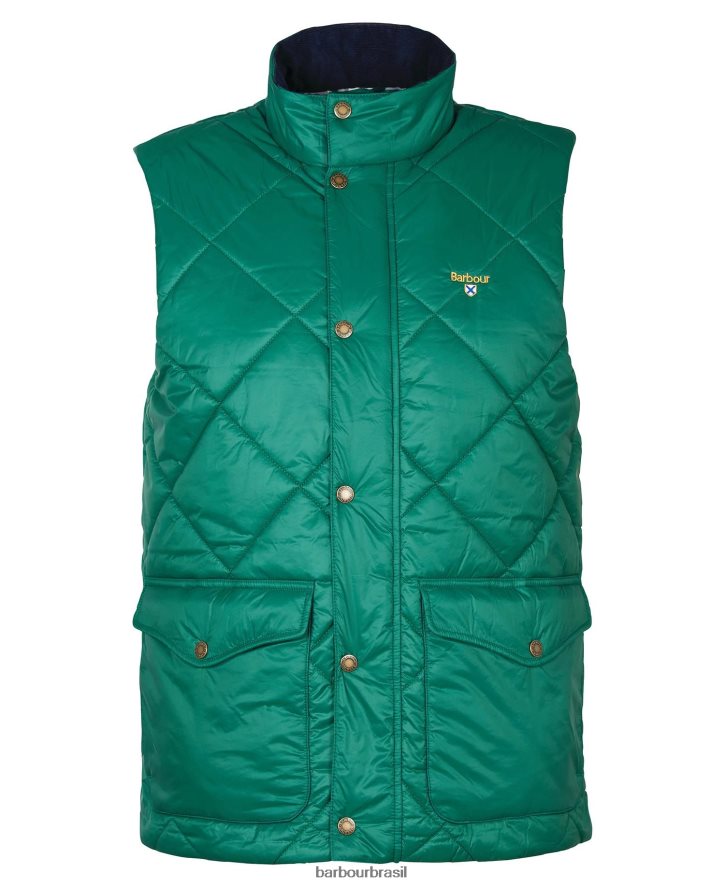 roupas Barbour colete acolchoado templeton verde clássico homens NH4442274