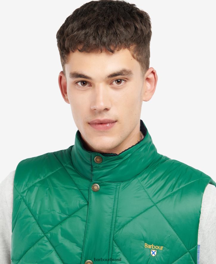 roupas Barbour colete acolchoado templeton verde clássico homens NH4442274