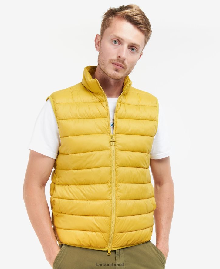 roupas Barbour colete bretby curvatura amarelo homens NH4442281