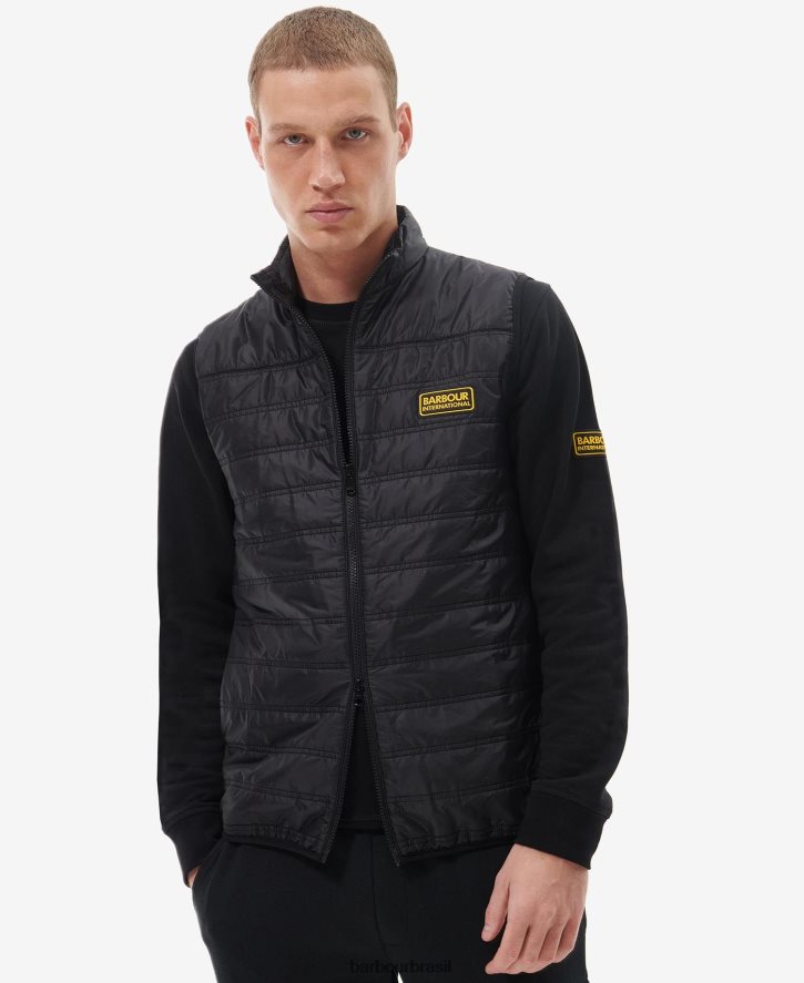 roupas Barbour colete iônico preto clássico homens NH4442260