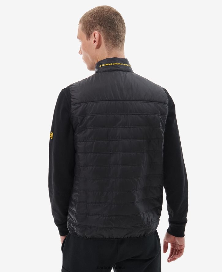 roupas Barbour colete iônico preto clássico homens NH4442260